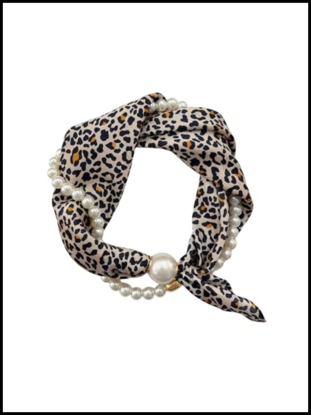 Women's Magnetic Silk Neck Scarf Satin Square Retro Paisley Floral Charm Buckle